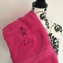 Dance Towel - Personalised Face Cloth/Hand Bath = Ballet Shoes - thumbnail 4