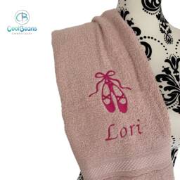 Dance Towel - Personalised Face Cloth/Hand Bath = Ballet Shoes - thumbnail 2