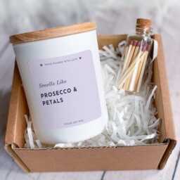 Smells Like Prosecco & Petals Funny Birthday Candle Gift Set For Her - thumbnail 2