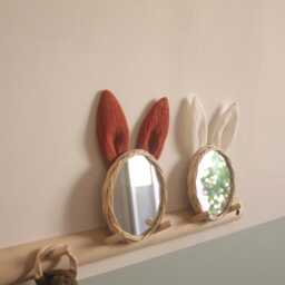 Small Colorful Rabbit Mirror Baby Room Decoration - Animal Mirror