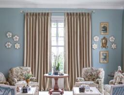 Light Brown Cotton Linen Curtain Panels, Decorative Edge, Custom , Various Sizes, Modern Curtains