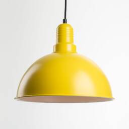Lias Minimalist Plug-In Pendant Lamp Shade With On/Off Switch Yellow - thumbnail 2