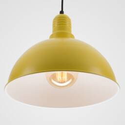 Lias Minimalist Plug-In Pendant Lamp Shade With On/Off Switch Yellow - thumbnail 3