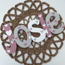 Personalised Wooden Freestanding Jigsaw Name Puzzle - Childrens Bedroom Decor Nursery - thumbnail 3