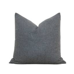 Gray Dot Wool Pillow Cover - Polka Fall Decorative Cushion Custom Handmade Sebastian - thumbnail 3