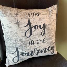 Find Joy in The Journey Quote Pillow Airplane Decorative - thumbnail 3