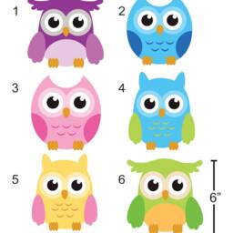 Nursery Wall Decals - Owl Decal Name Room Decor Cute - thumbnail 2
