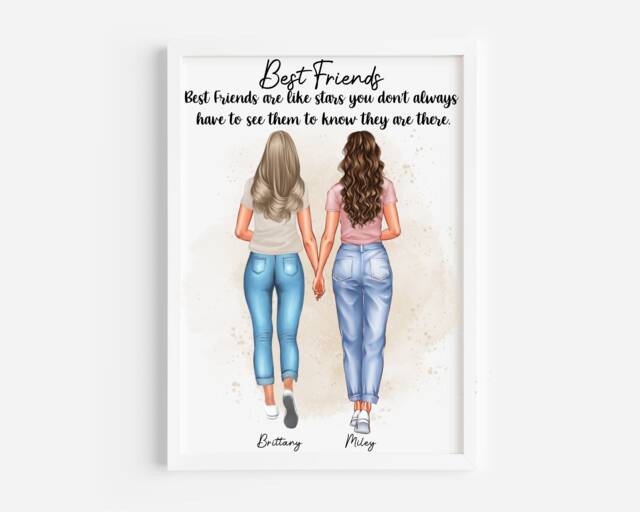 Personalised Gift For Best Friend, Friend Print, Birthday Gift, Christmas Friend, Friend Poem - image 1