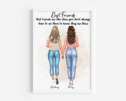Personalised Gift For Best Friend, Friend Print, Birthday Gift, Christmas Friend, Friend Poem - thumbnail 1