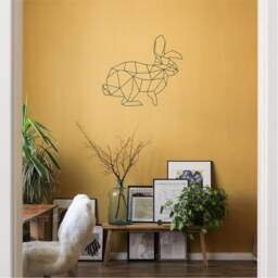 Geometric Pet Rabbit Wall Art, Minimalist, Modern, Abstract, Decal, Mural, Transfer, Boho -G042 , 5 Sizes, 36 Colour Options - thumbnail 3