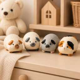 Adorable Wooden Guinea Pig Carving Handmade Cavy Figurine Rustic Wood Art Pet Memorial Decor Gift For Animal Lover - thumbnail 4