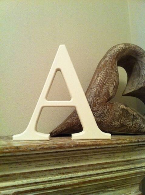 Handmade Wooden Letter A Georgian Style Nursery Decor - 30cm - image 1