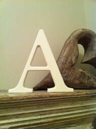 Handmade Wooden Letter A Georgian Style Nursery Decor - 30cm - thumbnail 1