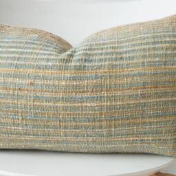 "Brown Tribal Hemp Hand Woven Natural Dye Color Pillow Cover 14"" X 24" - thumbnail 2