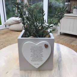 Best Friend Personalised Flower/Plant Pot Special Friend Gift Shabby Chic Style. Friendship Lifelong Christmas Birthday Any Names - thumbnail 3
