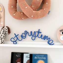 storytime Knitted Wire Word Sign. Kid's Room Decor. Wall Hanging For Book Corner, Reading Area Or Library - thumbnail 3