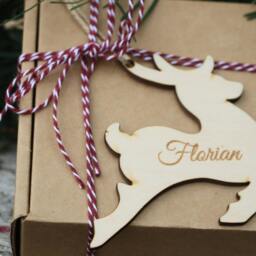 Custom Reindeer With Name/Personalized Ornament/Custom Kids Name Ornament/Personalised Reindeer/Kids Gift/Baby's First Christmas - thumbnail 4