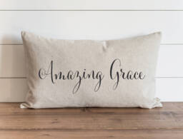 Amazing Grace 16 X 26 Pillow Cover // Everyday How Sweet The Sound Throw Gift Accent Nursery Faith - thumbnail 1
