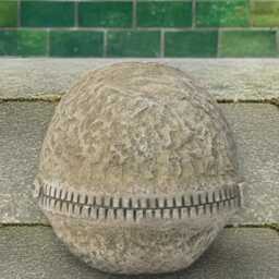 Concrete Silent Mouth Sphere Statue Stone Abstract Ball Sculpture Minimalist Art Decor Outdoor Zip Ornament Garden Cement Surreal Gift - thumbnail 2