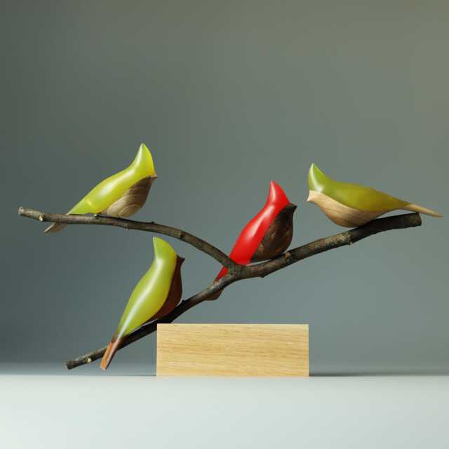 Red Cardinals Family - 107 - image 1