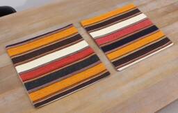 "Set Of 2 Pcs, Kilim Pillow Cover, Vintage Pillow, 16.93"" X 17.32" - thumbnail 1