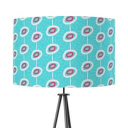 Atomic Retro Lampshade - Handmade Blue 50S Fifties Vintage Lamp Shade 25cm 30cm 35cm 40cm 45cm, Mid Century, Ceiling, Turquoise - thumbnail 2