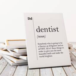 Dentist Canvas Art, Gift, Definition, Poster, Dental Office Decor, Orthodontist Stomatology Gifts - thumbnail 3