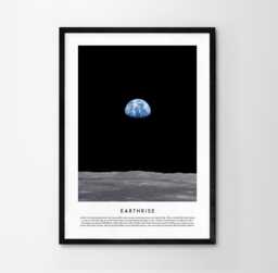 Earthrise Poster Print Home Wall Decor Art Universe Posters Apollo Nasa Contemporary - thumbnail 1