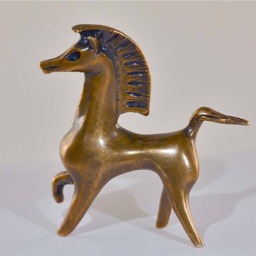 Black Stallion Movie Bucephalus Figurine in Golden Solid Bronze - thumbnail 3
