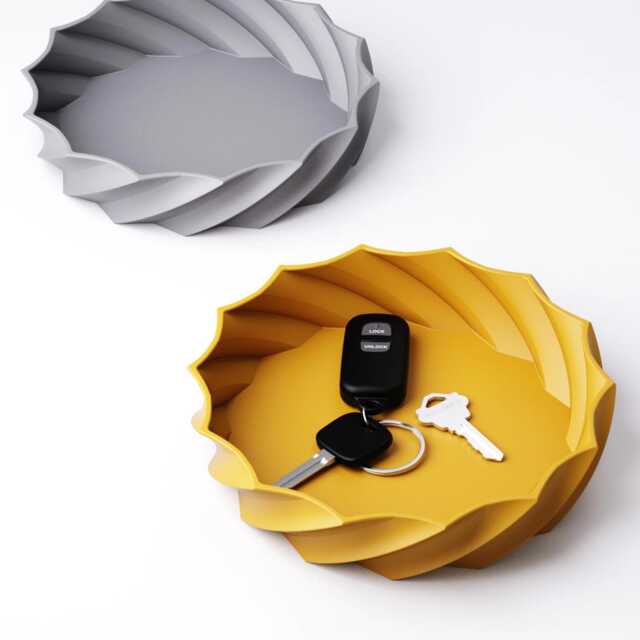 Catchall Bowl - Spiral Ridge Design Key & Coin Tray Custom Colours - image 1