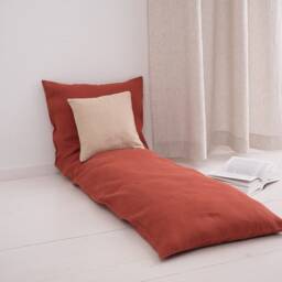 Lumbar Pillow Cover, Washed Linen Pillowcase With Zipper, Stylish Custom Size For Living Room - thumbnail 2