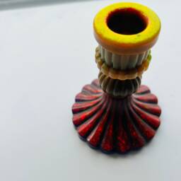 Neon Bright Resin Ridged Candle Holder