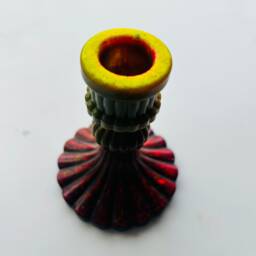 Neon Bright Resin Ridged Candle Holder - thumbnail 3