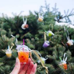 Boba Bubble Tea Coffee Iced Drink Christmas Tree Ornament - thumbnail 2