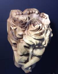 Ukraine Wood Carving, Rouses Carved, Bouquet Of Roses, Carved Flowers, Authored Carving - thumbnail 1