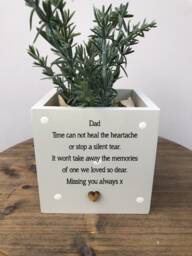 Memorial Dad Daddy Father Loss Flower/Plant Pot Personalised Bereavement in Memory Of A Loved One ~ Mum Dad Nana Daughter Son Or Any Name