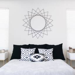 Modern Metal Geometric Retro Home Wall Decor Minimalist Mid Century Abstract Art Sculpture Made By Geometrix - thumbnail 3