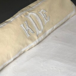 Custom Applique Monogram Lumbar Pillow, Monogrammed Personalized Gift For Girls Room Home Decor - thumbnail 3