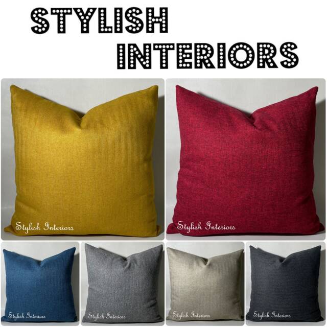 Hi-Quality Handmade Herringbone Tweed Reversible Bed Cushion Cover Sofa Pillowcase - image 1