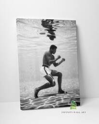Muhammad Ali Underwater Canvas Art Wall Print Picture Sports Boxing Framed Home Decor -E285 - thumbnail 1