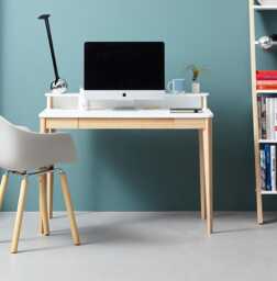 Writing Desk Ashme 110cm With Cable Management Storage - Various Colours