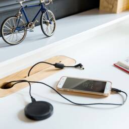Writing Desk Ashme 110cm With Cable Management Storage - Various Colours - thumbnail 3