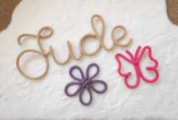Knitted Wire Name Sign Custom Nursery Wall Decor