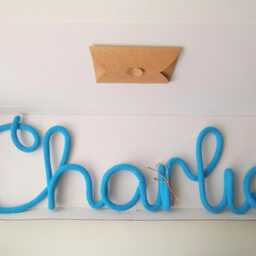 Knitted Wire Name Sign Custom Nursery Wall Decor - thumbnail 2