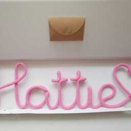 Knitted Wire Name Sign Custom Nursery Wall Decor - thumbnail 3