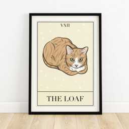 Cat Wall Art Print, Digital Prints, Gifts, Gallery Wall, Witchy Poster, Ginger Cat, Tarot Card Funny Hangings - thumbnail 2