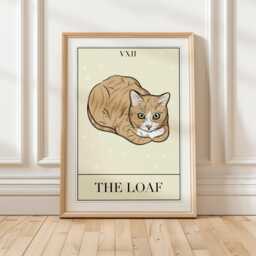 Cat Wall Art Print, Digital Prints, Gifts, Gallery Wall, Witchy Poster, Ginger Cat, Tarot Card Funny Hangings - thumbnail 1