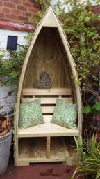 Boat Shaped/Gothic Single Seat Garden Bench/Arbour-Delivered Fullyassembled