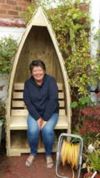 Boat Shaped/Gothic Single Seat Garden Bench/Arbour-Delivered Fullyassembled - thumbnail 3