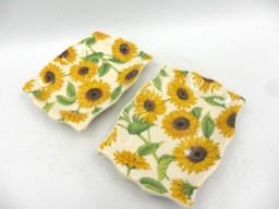 A Pair Of Soap Dishes in Sunflower Design - thumbnail 1